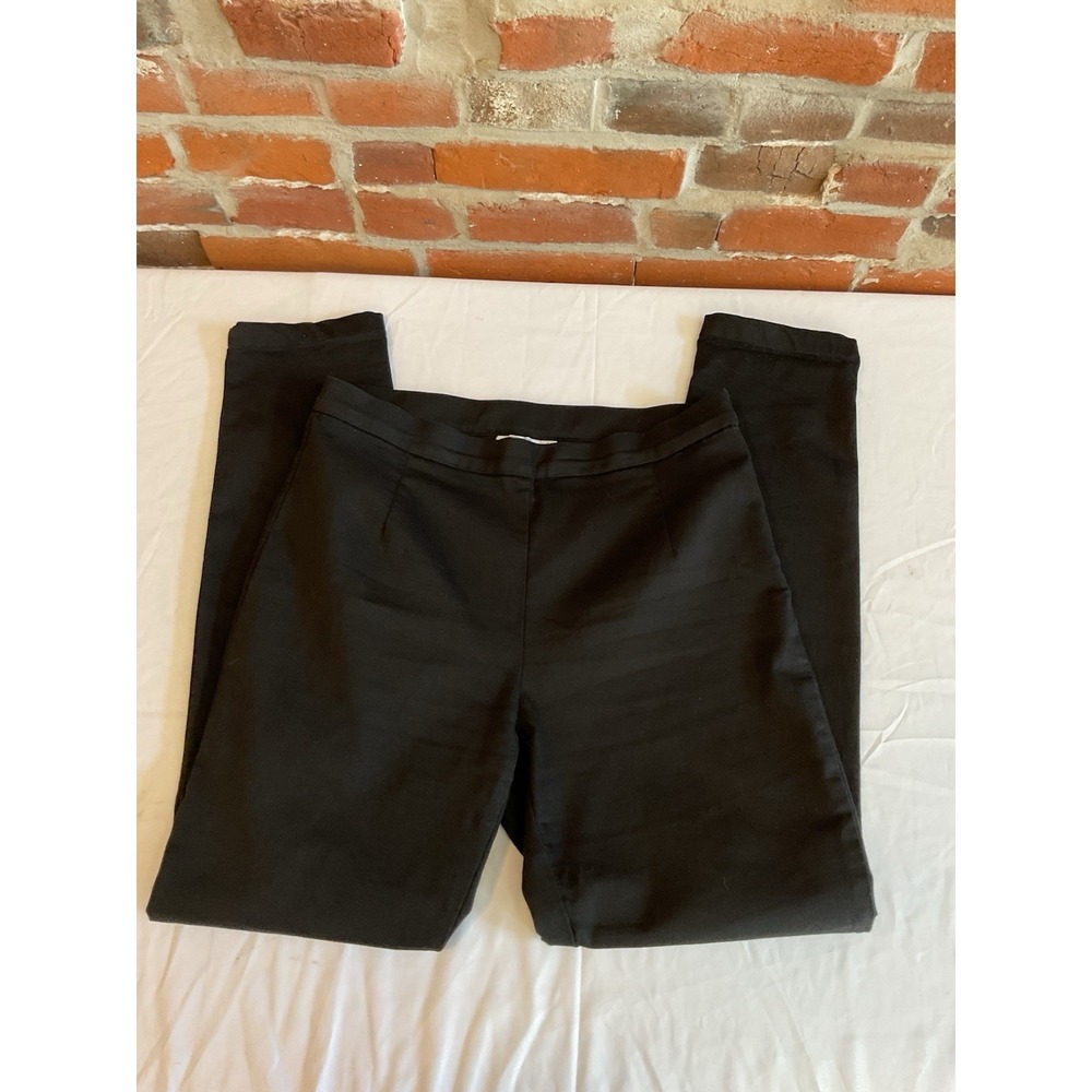 Masai Black Dress Casual Pants Womens Size L Zipper Dow Stretchy Waist - Picture 10 of 11